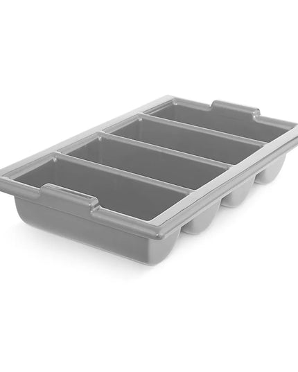 Hộp Đựng Dao Muỗng Nĩa 4 Ngăn Vollrath 1375-31 Nhựa Màu Xám