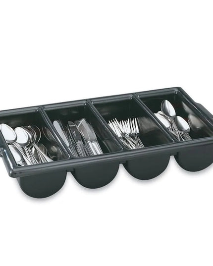 Hộp Đựng Dao Muỗng Nĩa 4 Ngăn Vollrath 52653 Nhựa Màu Đen