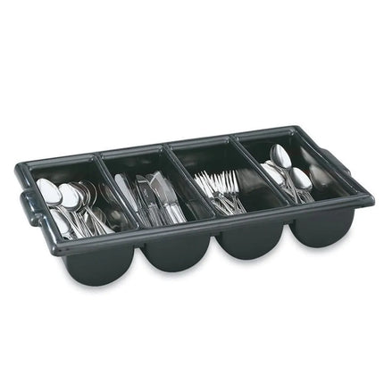 Hộp Đựng Dao Muỗng Nĩa 4 Ngăn Vollrath 52653 Nhựa Màu Đen