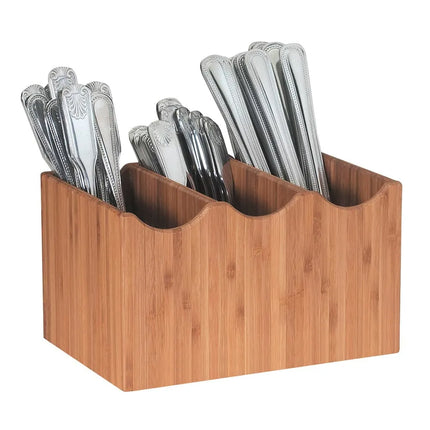 Hộp Đựng Dao Muỗng Nĩa Cal-Mil 1244 3 Ngăn Tre 21 x 14 x 12.1 cm