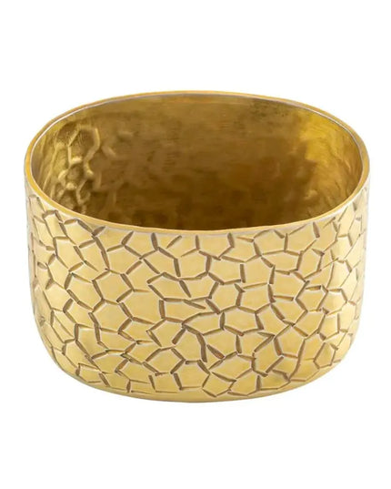 Hộp Đựng Đường Hình Bầu Dục Tablecraft 10742 Nhôm Màu Vàng