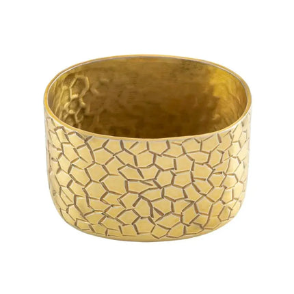 Hộp Đựng Đường Hình Bầu Dục Tablecraft 10742 Nhôm Màu Vàng