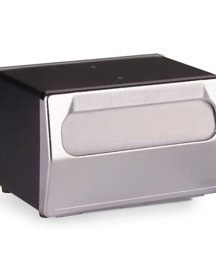 Hộp Đựng Khăn Ăn Để Bàn Vollrath 6515-06 Hai Mặt, Mặt Trước Mạ Chrome, Đen
