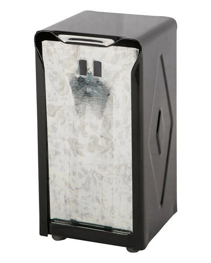 Hộp Đựng Khăn Ăn Gấp Cao San Jamar H900BK 150 Tờ, Để Bàn, 2 Mặt, Đen & Inox
