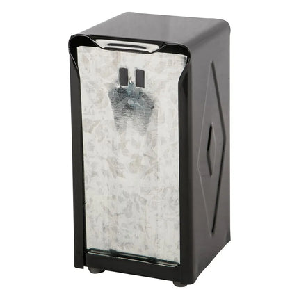 Hộp Đựng Khăn Ăn Gấp Cao San Jamar H900BK 150 Tờ, Để Bàn, 2 Mặt, Đen & Inox