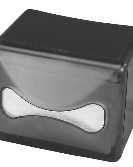 Hộp Đựng Khăn Ăn Interfold Để Bàn San Jamar H4003TBK 200 Tờ, Khe Quảng Cáo, Đen Ngọc Trai