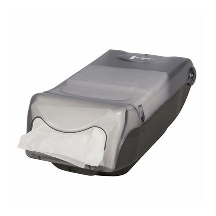 Hộp Đựng Khăn Ăn Mini Gấp Đôi San Jamar H5004CL 500 Tờ, Để Quầy, Trong Suốt