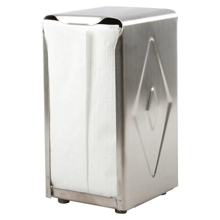Hộp Đựng Khăn Ăn Tallfold Để Bàn San Jamar H900X 150 Tờ, Hai Mặt, Inox