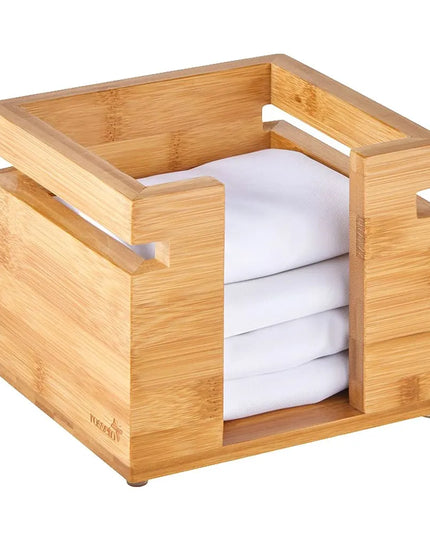Hộp Đựng Khăn Ăn Vuông Rosseto SB107 16 cm, Tre Tự Nhiên