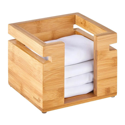 Hộp Đựng Khăn Ăn Vuông Rosseto SB107 16 cm, Tre Tự Nhiên