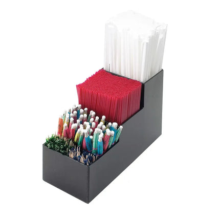 Hộp Đựng Ống Hút 5 Ngăn Cal-Mil 213 8.9 x 23.5 x 13.3 cm, Màu Đen