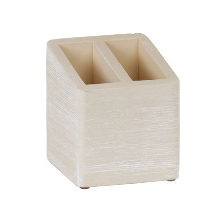 Hộp Đựng Ống Hút Và Que Khuấy 2 Ngăn Cal-Mil 22429-113 12.7 x 12.7 x 14 cm, Trắng Wash