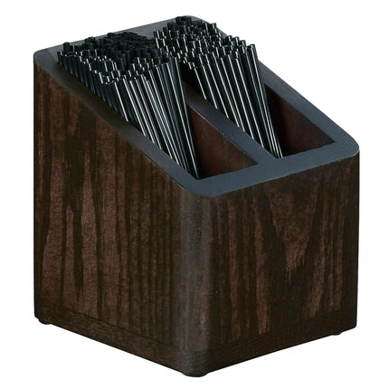 Hộp Đựng Que Khuấy 2 Ngăn Cal-Mil 22429-112 12.7 x 12.7 x 14 cm, Màu Nâu