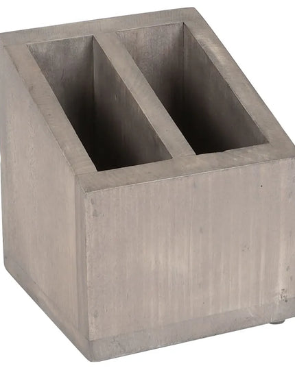Hộp Đựng Que Khuấy 2 Ngăn Cal-Mil 3308-110 13.3 x 13.3 x 14 cm, Gray Wash