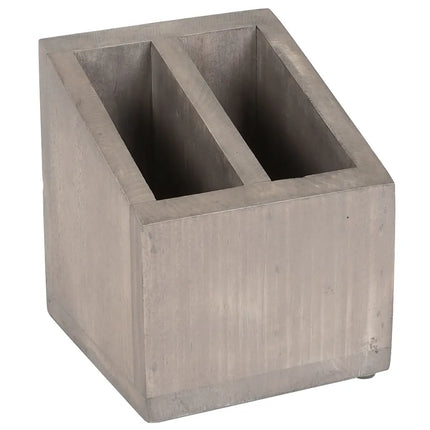 Hộp Đựng Que Khuấy 2 Ngăn Cal-Mil 3308-110 13.3 x 13.3 x 14 cm, Gray Wash