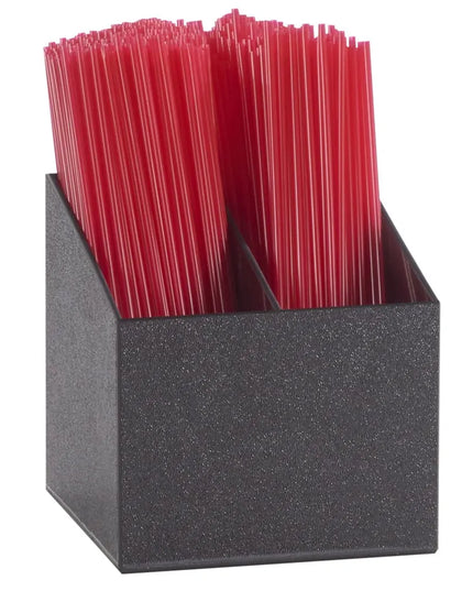 Hộp Đựng Que Khuấy 2 Ngăn Cal-Mil 3308-13 12.7 cm x 12.7 cm x 13.3 cm - Màu Đen
