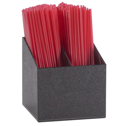 Hộp Đựng Que Khuấy 2 Ngăn Cal-Mil 3308-13 12.7 cm x 12.7 cm x 13.3 cm - Màu Đen