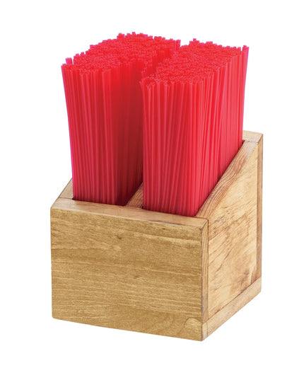 Hộp Đựng Que Khuấy 2 Ngăn Cal-Mil 3308-99 13.3 cm x 13.3 cm x 14 cm - Gỗ Tái Chế