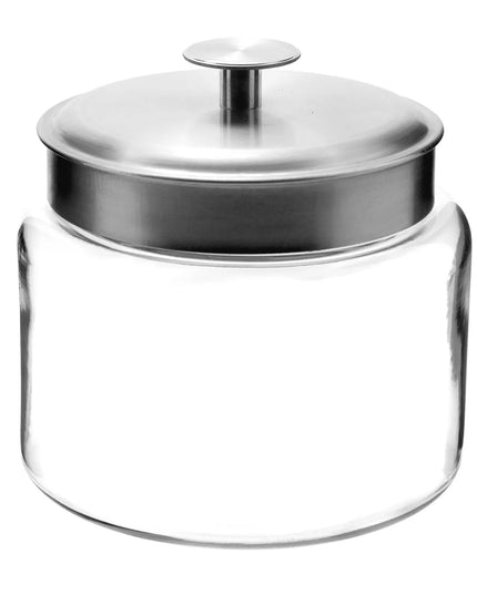Hũ Thủy Tinh Anchor Hocking 95540AHG17 Mini Montana 1892 ml Nắp Kim Loại Nhôm Mờ