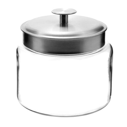 Hũ Thủy Tinh Anchor Hocking 95540AHG17 Mini Montana 1892 ml Nắp Kim Loại Nhôm Mờ