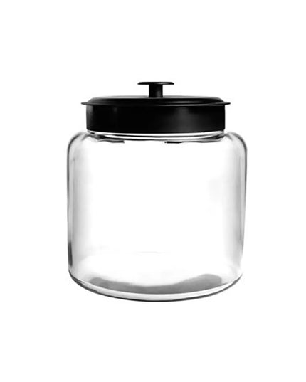 Hũ Thủy Tinh Anchor Hocking 96711AHG17 Mini Montana 1892 ml Nắp Kim Loại Đen