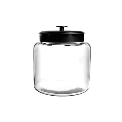 Hũ Thủy Tinh Anchor Hocking 96711AHG17 Mini Montana 1892 ml Nắp Kim Loại Đen