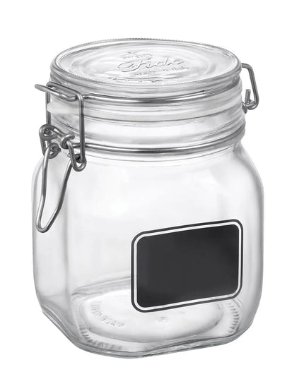 Hũ Thủy Tinh Trong Suốt Steelite 4949Q462 858 ml Fido Chalkboard Nắp Đậy