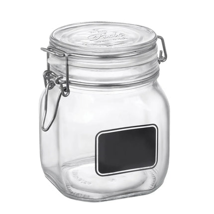 Hũ Thủy Tinh Trong Suốt Steelite 4949Q462 858 ml Fido Chalkboard Nắp Đậy