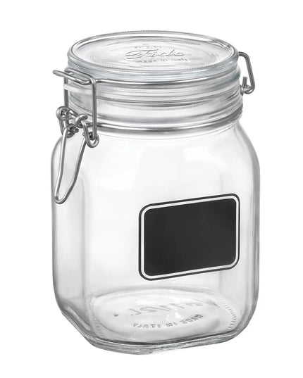 Hũ Thủy Tinh Trong Suốt Steelite 4949Q463 1117 ml Fido Chalkboard Nắp Đậy