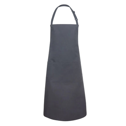 KARLOWSKY | Basic Chef Bib Apron with 2-Section Pocket – Anthracite - 75×90 cm - Poly-Cotton 65/35