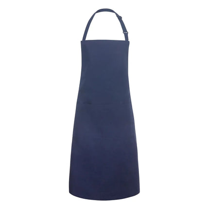 KARLOWSKY | Basic Chef Bib Apron with 2-Section Pocket – Navy - 75×90 cm - Poly-Cotton 65/35