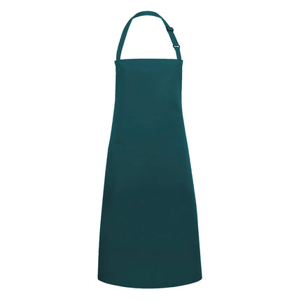 KARLOWSKY | Basic Chef Bib Apron with 2-Section Pocket – Pine Green - 75×90 cm - Poly-Cotton 65/35