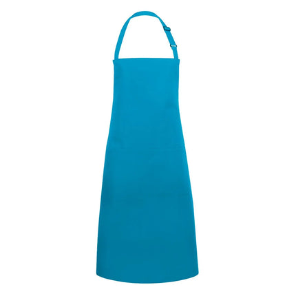 KARLOWSKY | Basic Chef Bib Apron with 2-Section Pocket – Turquoise - 75×90 cm - Poly-Cotton 65/35