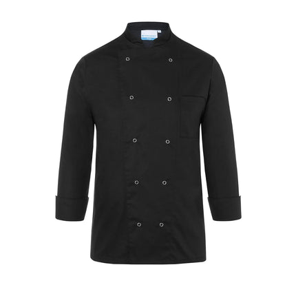 KARLOWSKY | Basic Double-Breasted Chef Jacket with Press Studs – Black - Size 4XL