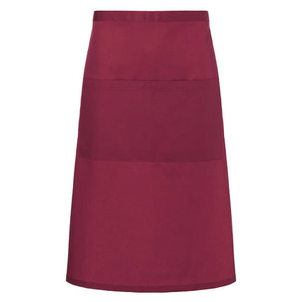 KARLOWSKY | Bistro Waist Apron Basic with Pocket – Bordeaux - One Size