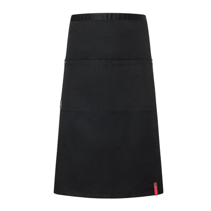 KARLOWSKY | Bistro Waist Apron with Pockets ROCK CHEF Stage2 – Black - 46 cm length - Easy-care