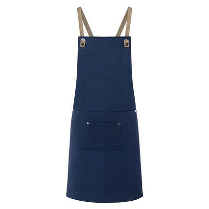 KARLOWSKY | Chef & Barista Bib Apron Urban Nature – Steel Blue - 700x850 mm - Cross-back straps