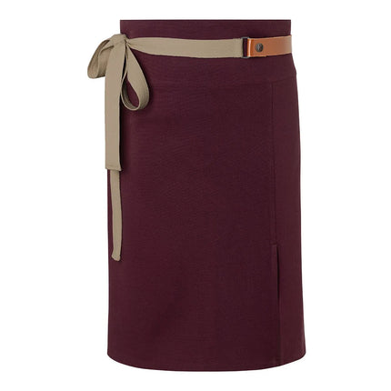 KARLOWSKY | Green Generation Waist Apron – Aubergine - 110×65 cm - recycled polycotton - 2 pockets
