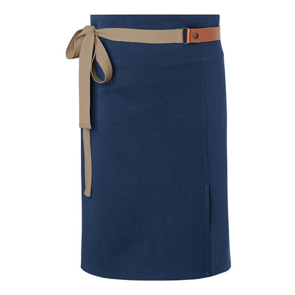 KARLOWSKY | Green Generation Waist Apron – Steel Blue - 110×65 cm - recycled polycotton - 2 pockets