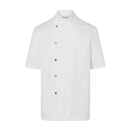 KARLOWSKY | Gustav Men's Chef Jacket – Short Sleeve - White - Size 74 - Press-Stud Closure