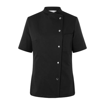 KARLOWSKY | Ladies Chef Jacket Greta – Black - Size 54 - Short Sleeve - Press-Stud Fastening