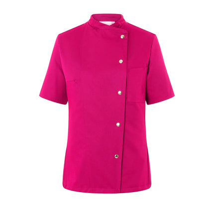KARLOWSKY | Ladies Chef Jacket Greta – Pink - Size 42 - Short Sleeve - Press-Stud Fastening