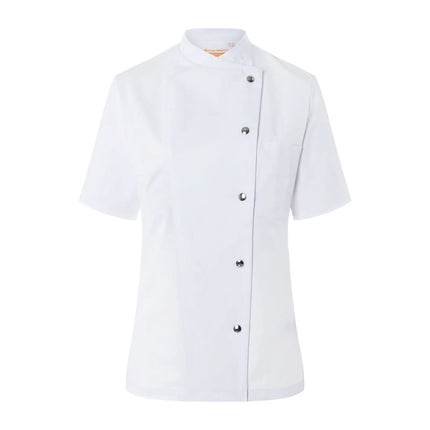 KARLOWSKY | Ladies Chef Jacket Greta – White - Size 42 - Short Sleeve - Press-Stud Fastening