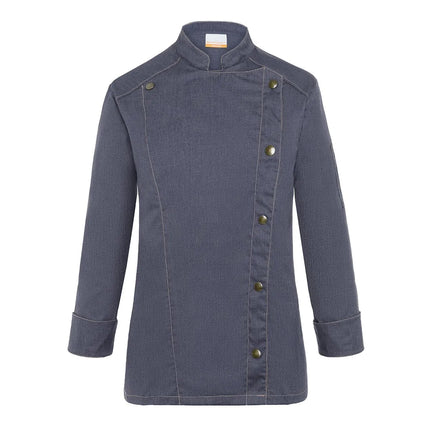 KARLOWSKY | Ladies Denim-Style Chef Jacket – Black - Size 56 - 95°C Washable