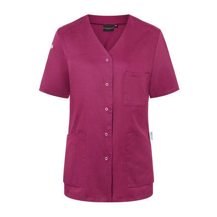 KARLOWSKY | Ladies' Tunic Essential – Fuchsia - Size 42 - Short Sleeve - V-Neck - 95°C Washable