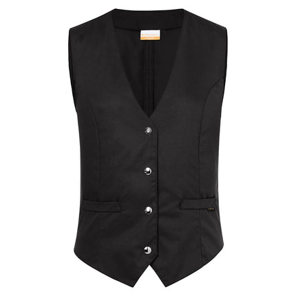 KARLOWSKY | Ladies Waistcoat Lena – Black - Size 38 - Tailored fit - 95°C washable