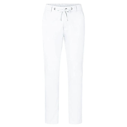 KARLOWSKY | Men's Chef Stretch Chino Trousers – White - Size 48 - Slim Fit