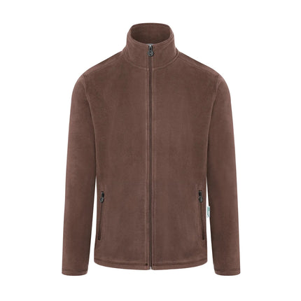 KARLOWSKY | Men's Work Fleece Jacket – Light Brown - S - Recycled Polyester - 60°C Washable