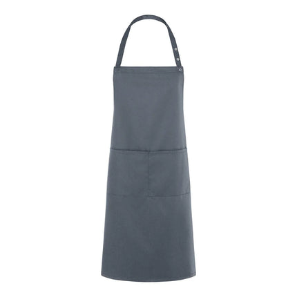 KARLOWSKY | Tenerife Bib Apron – Anthracite - Adjustable Neck - 2 Pockets - One Size