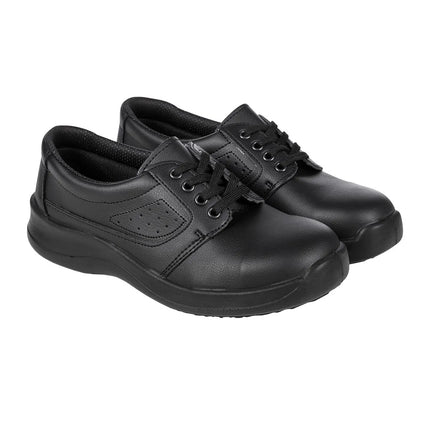 KARLOWSKY | Usedom Steel Toe Cap Safety Shoe S1 SRC Slip-Resistant – Black - EU 35